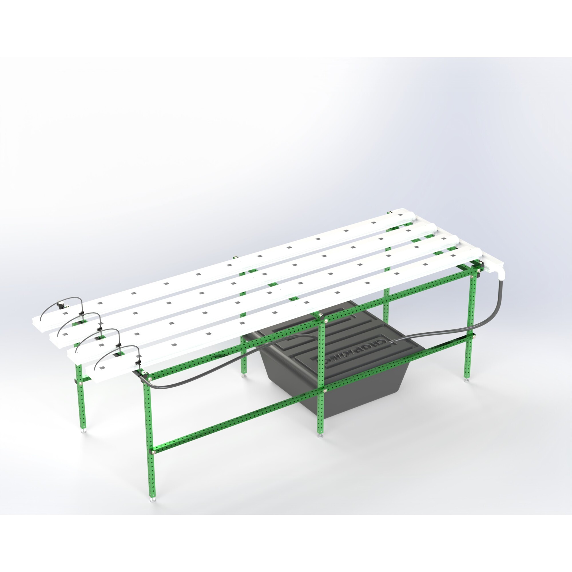 Crop King, NFT 8-4 System, Plant Count 48 Channels 4 Plant Spacing 8 in, Model# NFT0804SYS